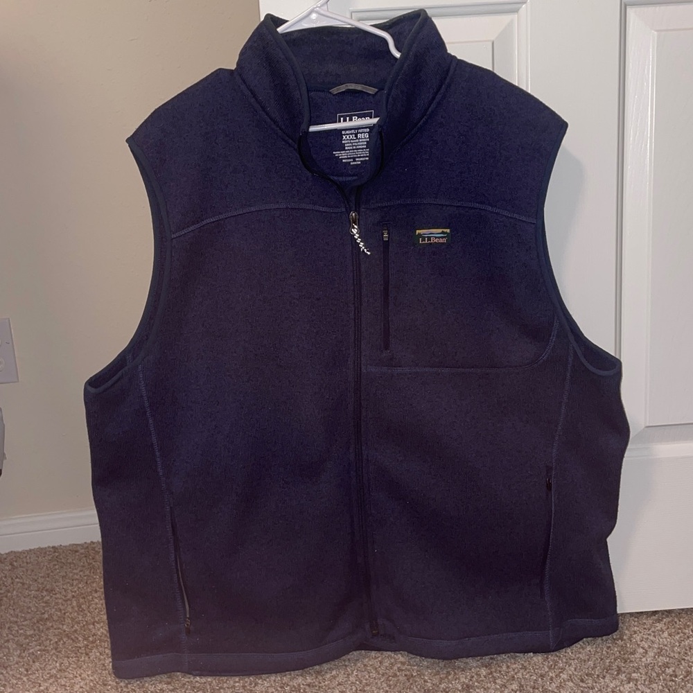 L.L. Bean Dark Blue Fleece Vest